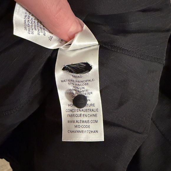 Alemais Black Mini Dress with White Lace Collar - Picture 9 of 11